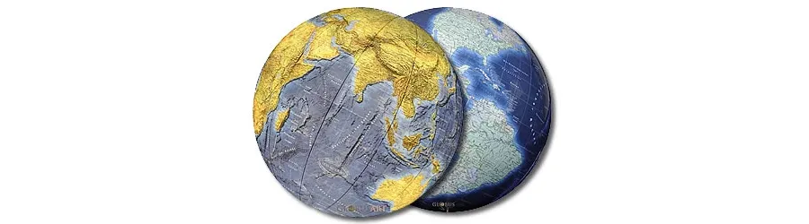 picture 3 Mini desk globe - stainless steel