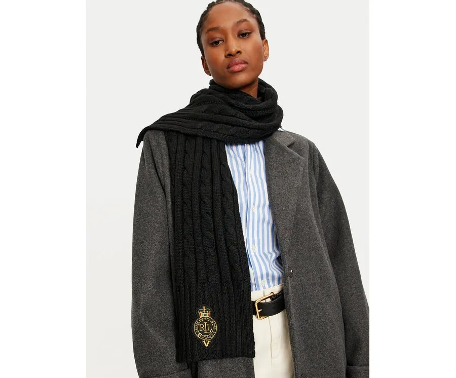 obrazek 1 LAUREN RALPH LAUREN Szalik 454960071002 Czarny