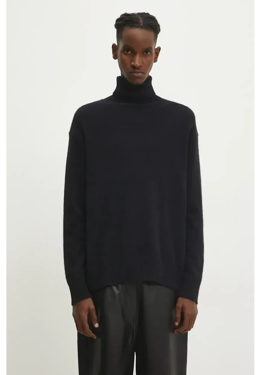obrazek 1 A.P.C. sweter wełniany Pull Marc męski kolor czarny z golferm WYAAD-H23135