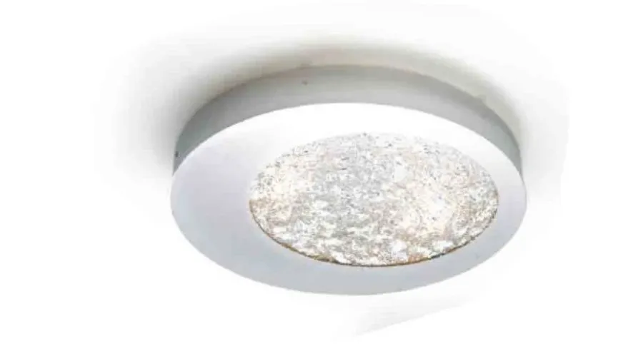 obrazek 2 Stylowa lampa sufitowa/kinkiet z młotkowanego szkła zdobionego srebrem - Il Paralume Marina