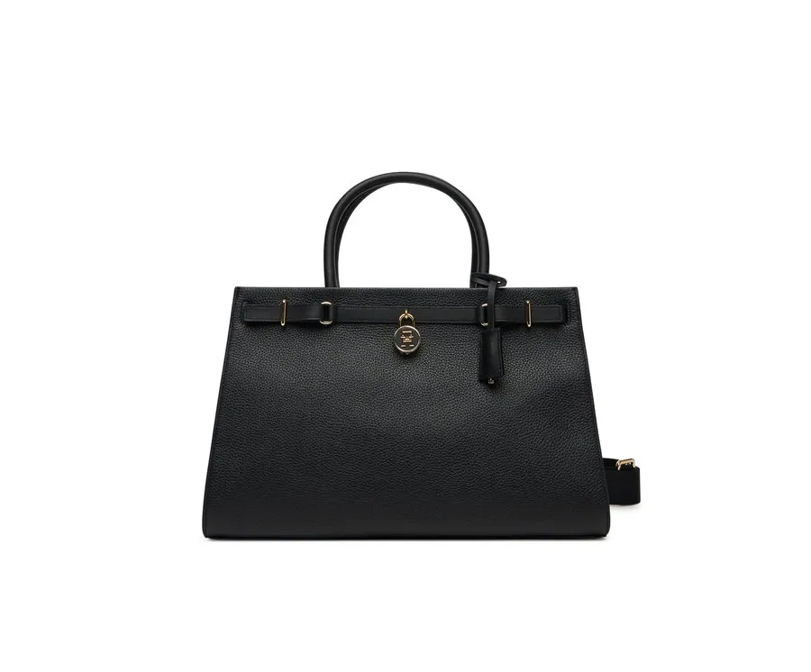 obrazek 1 Tommy Hilfiger Torebka American Icon Tote Leather AW0AW17185 Czarny