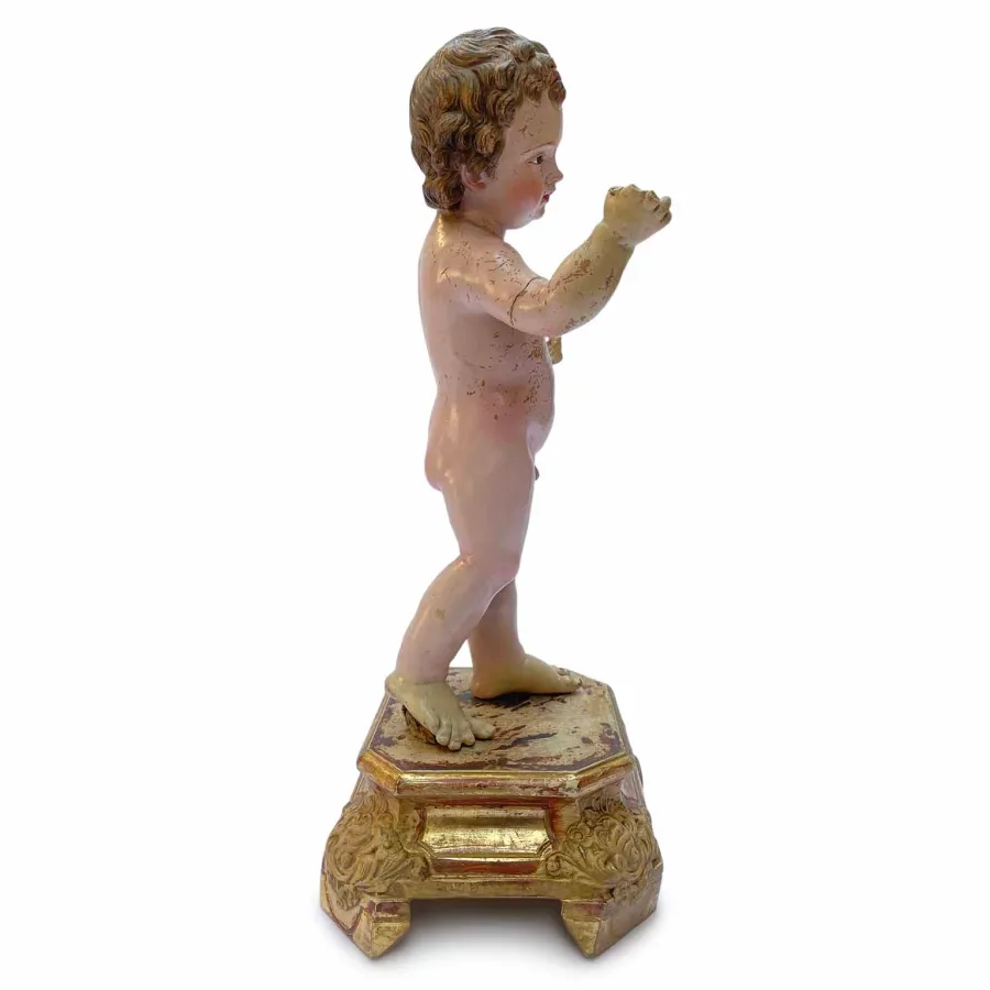 obrazek 2 Antyczna figura Dzieciątka Jezus z XVIII wieku