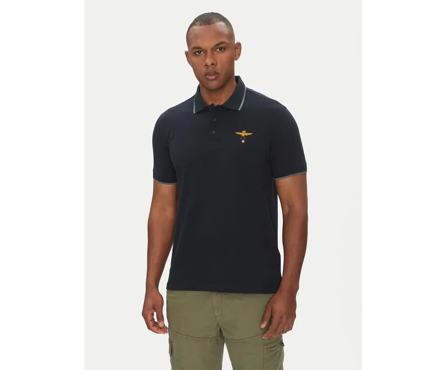 obrazek 1 Aeronautica Militare Polo 251PO1308P82 Granatowy Regular Fit