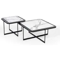 Picture A set of coffee tables with an original top