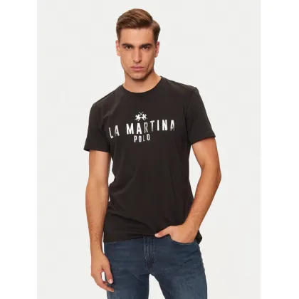 Zdjęcie La Martina T-Shirt ZMR322 JS206 Czarny Regular Fit
