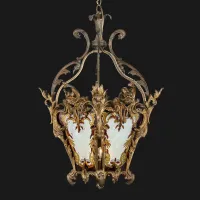 Picture A quaint antique Italian gilded bronze lantern