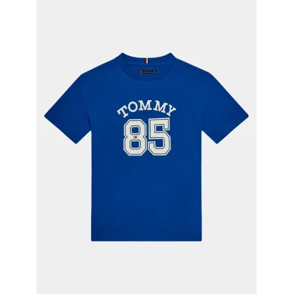 Zdjęcie Tommy Hilfiger T-Shirt Mesh Varsity Tee S/S KB0KB08683 Niebieski Regular Fit