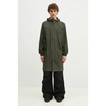 Zdjęcie Rains kurtka przeciwdeszczowa 18140 Fishtail Parka kolor zielony przejściowa 18140.03-Green