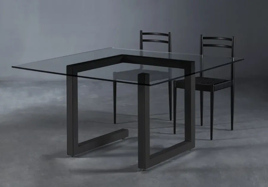 obrazek 3 Designerski stół Teorico ze stali, blat: szkło hartowane/porcelana - Colico