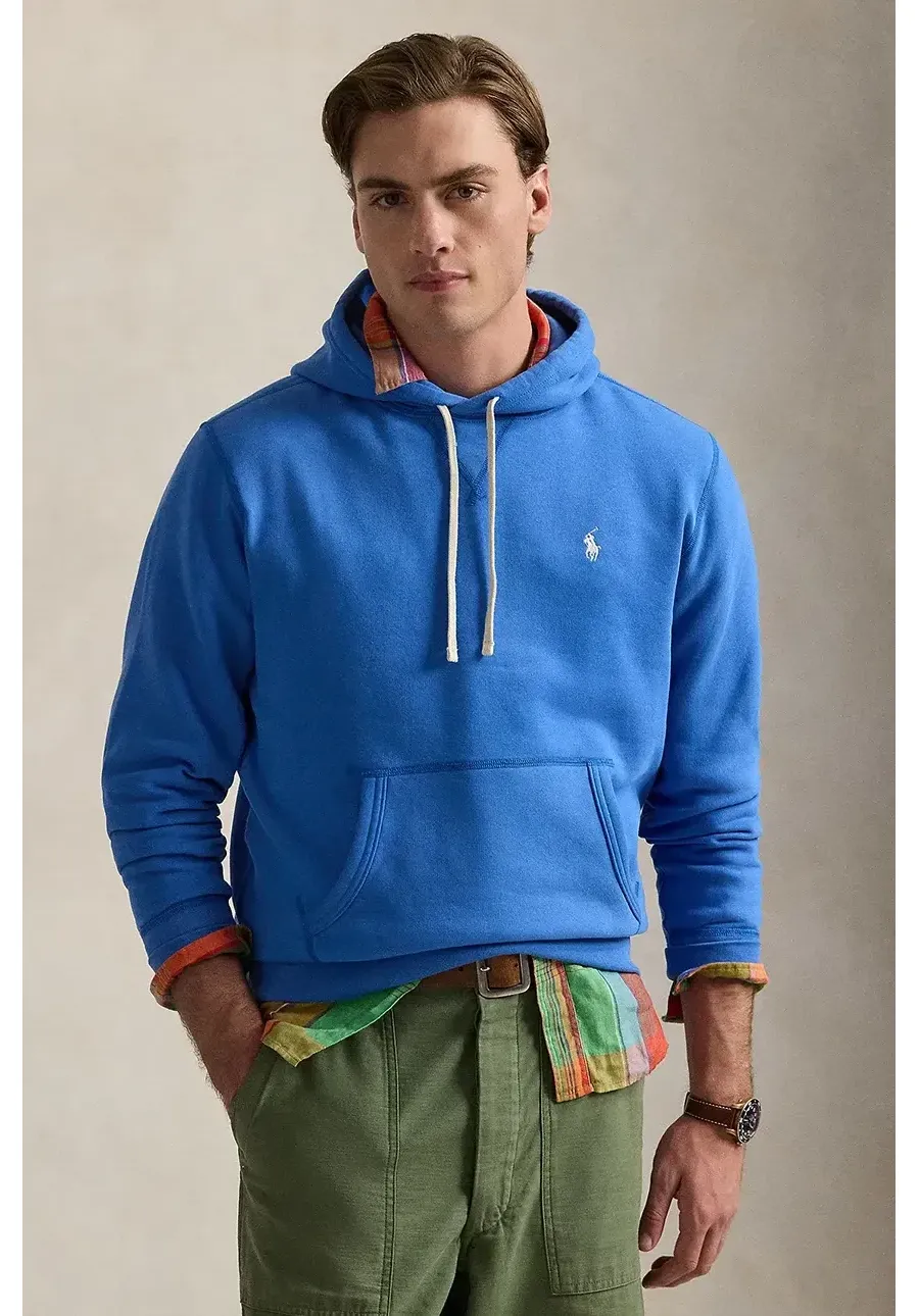 obrazek 1 Polo Ralph Lauren bluza męska kolor niebieski z kapturem gładka 710766778