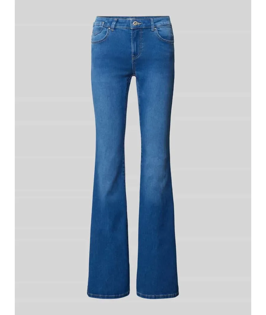 obrazek 1 Jeansy o kroju regular fit z poszerzaną nogawką i naszywką z logo model ‘REESE’