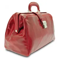 Zdjęcie Czerwona torba lekarska ze skóry bydlęcej - Giudi