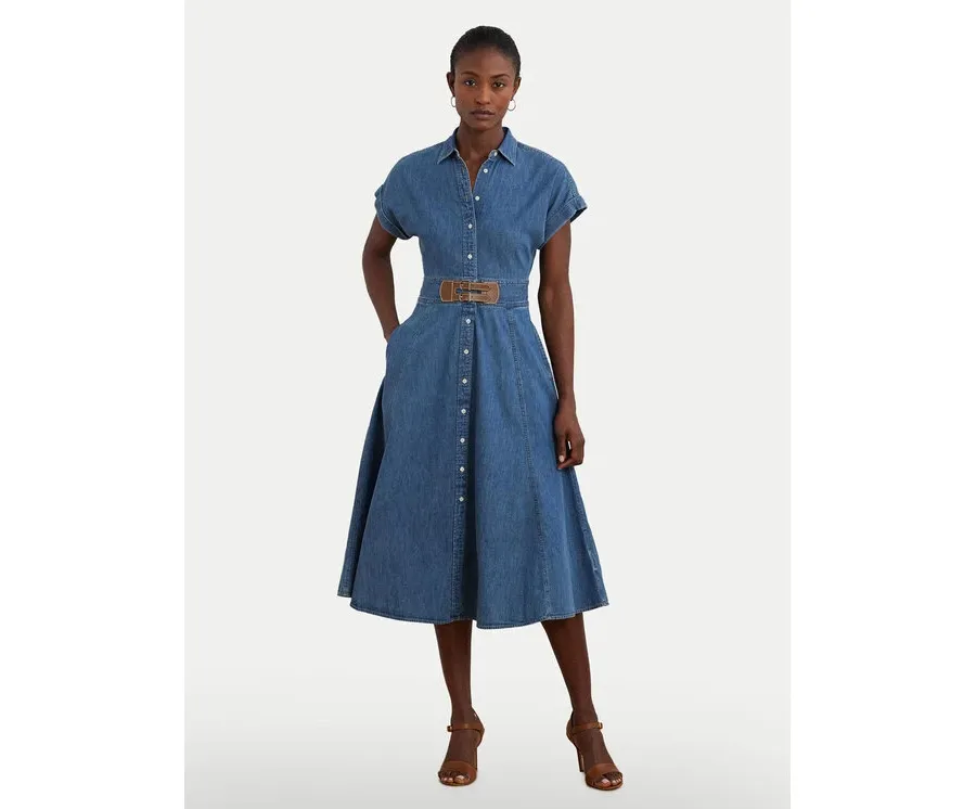 obrazek 1 LAUREN RALPH LAUREN Sukienka jeansowa 250963908001 Niebieski Regular Fit