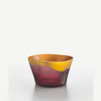 Zdjęcie Elegancka miska z włoskiego szkła Murano w kolorze żółtym