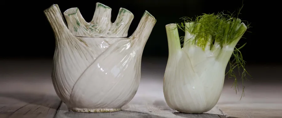 obrazek 7 Niesamowita mała ceramiczna waza w kształcie dyni 14 cm - Virginia Casa