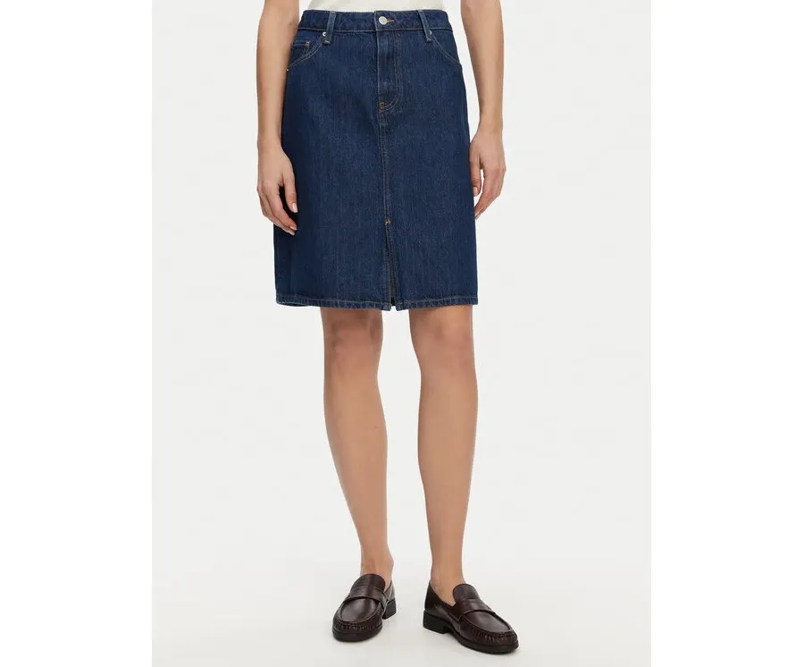 obrazek 1 Tommy Hilfiger Spódnica jeansowa WW0WW44390 Granatowy Regular Fit