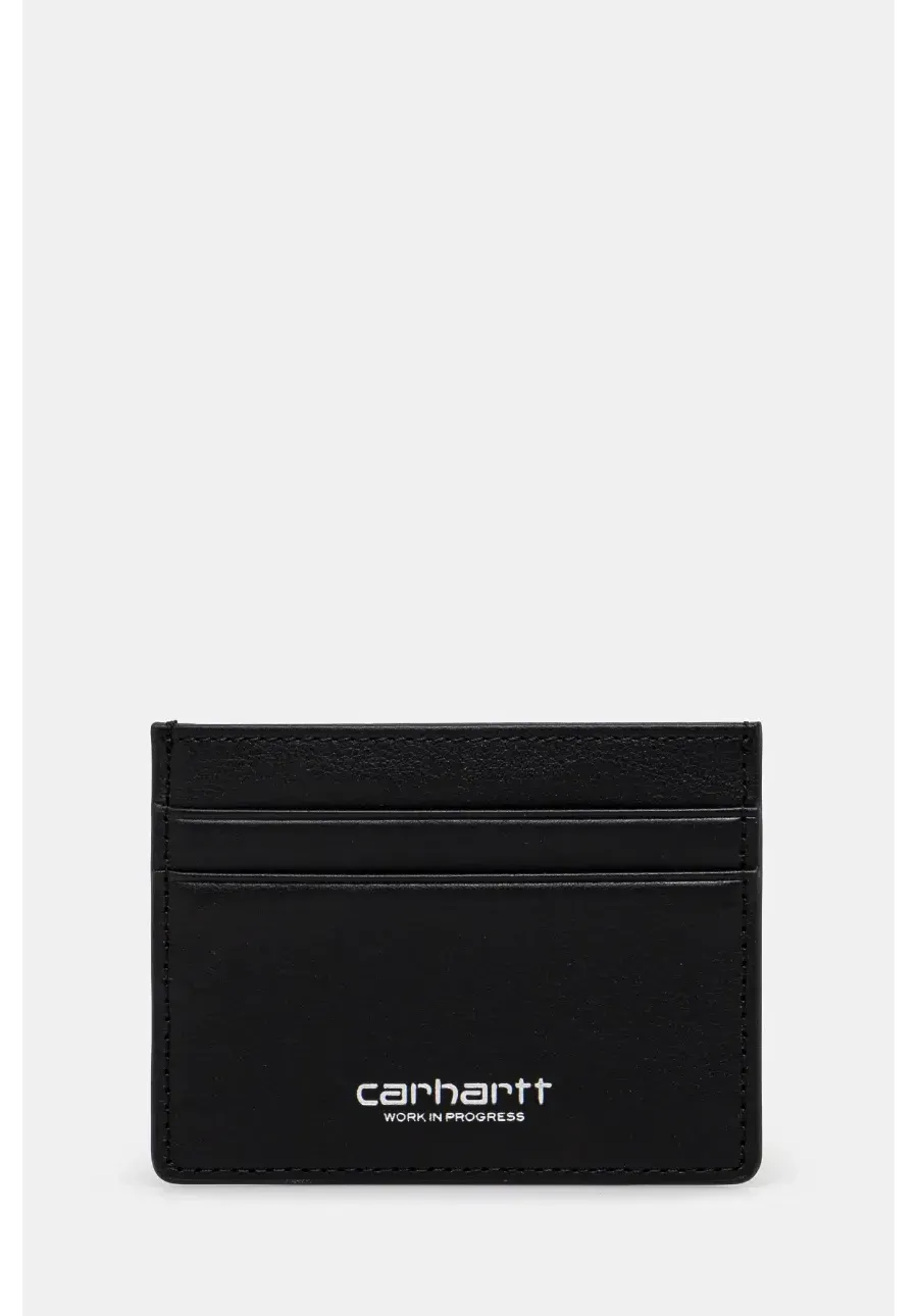 obrazek 1 Carhartt WIP etui na karty skórzane Vegas Cardholder kolor czarny I033109