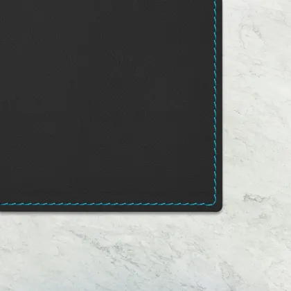 Zdjęcie Czarna podkładka Palladio Deluxe 50x35 cm z prawdziwej skóry 100% Made in Italy