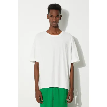 Zdjęcie Alpha Industries t-shirt bawełniany męski kolor beżowy gładki 118532.626-KREMOWY