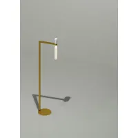 Picture Stylish floor lamp made of gray Carrara marble and Pyrex glass - Il Paralume Marina