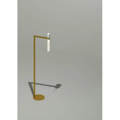 Zdjęcie Stylowa lampa podłogowa z szarego marmuru Carrara i szkła pyrex - Il Paralume Marina