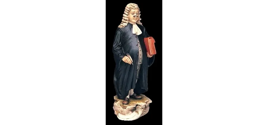 obrazek 2 Elegancka porcelanowa figurka notariusza