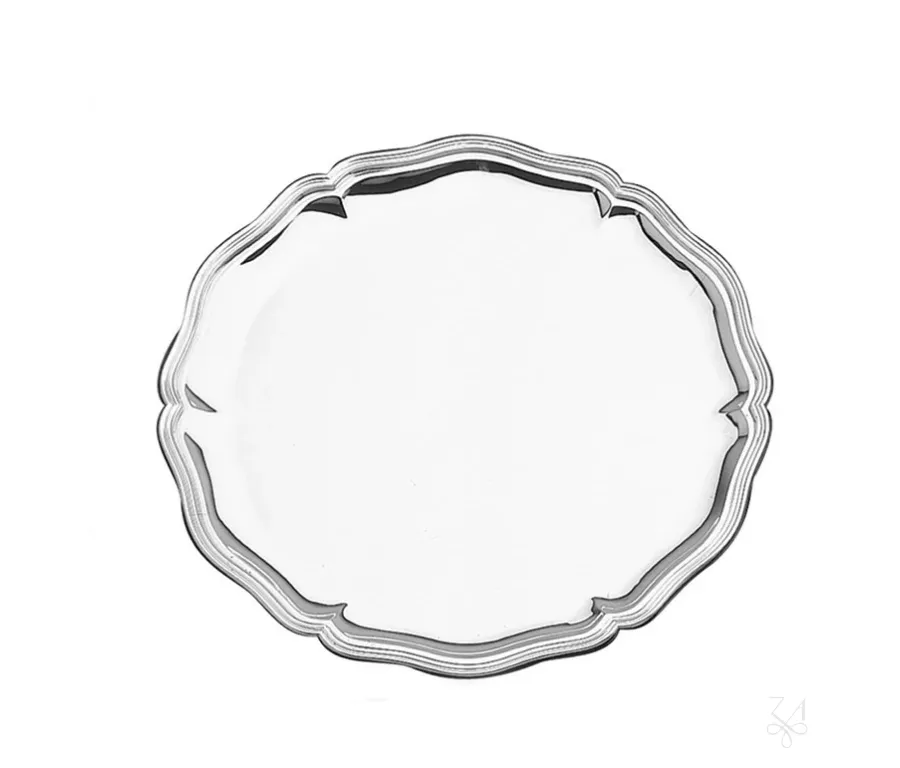 obrazek 1 Elegancki srebrny talerz na ciasto Settecento  - Zaramella Argenti