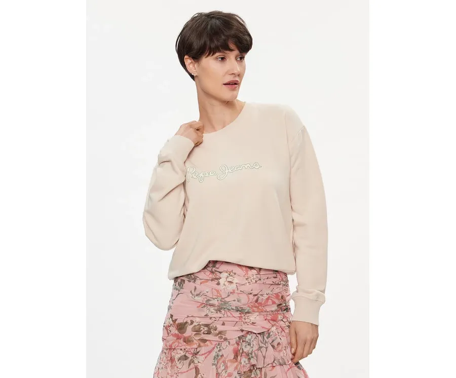obrazek 1 Pepe Jeans Bluza Lana PL581430 Écru Regular Fit