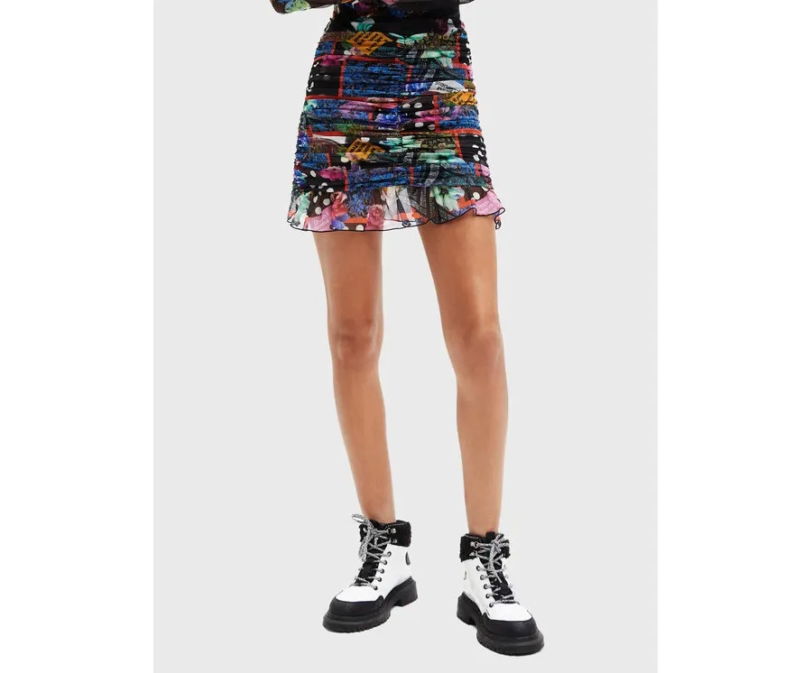 obrazek 1 Desigual Spódnica mini MONSIEUR CHRISTIAN LACROIX Party 22WWFK04 Kolorowy Slim Fit