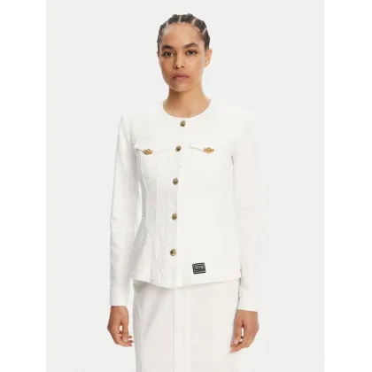 Zdjęcie Versace Jeans Couture Kurtka jeansowa 78HAS457 Biały Slim Fit