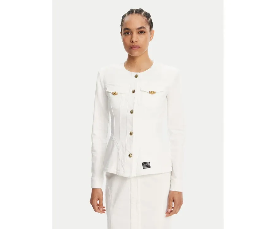 obrazek 1 Versace Jeans Couture Kurtka jeansowa 78HAS457 Biały Slim Fit