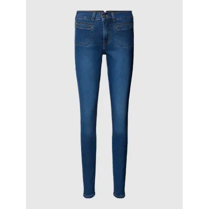 Zdjęcie Jeansy o kroju skinny fit ze szwami w kontrastowym kolorze