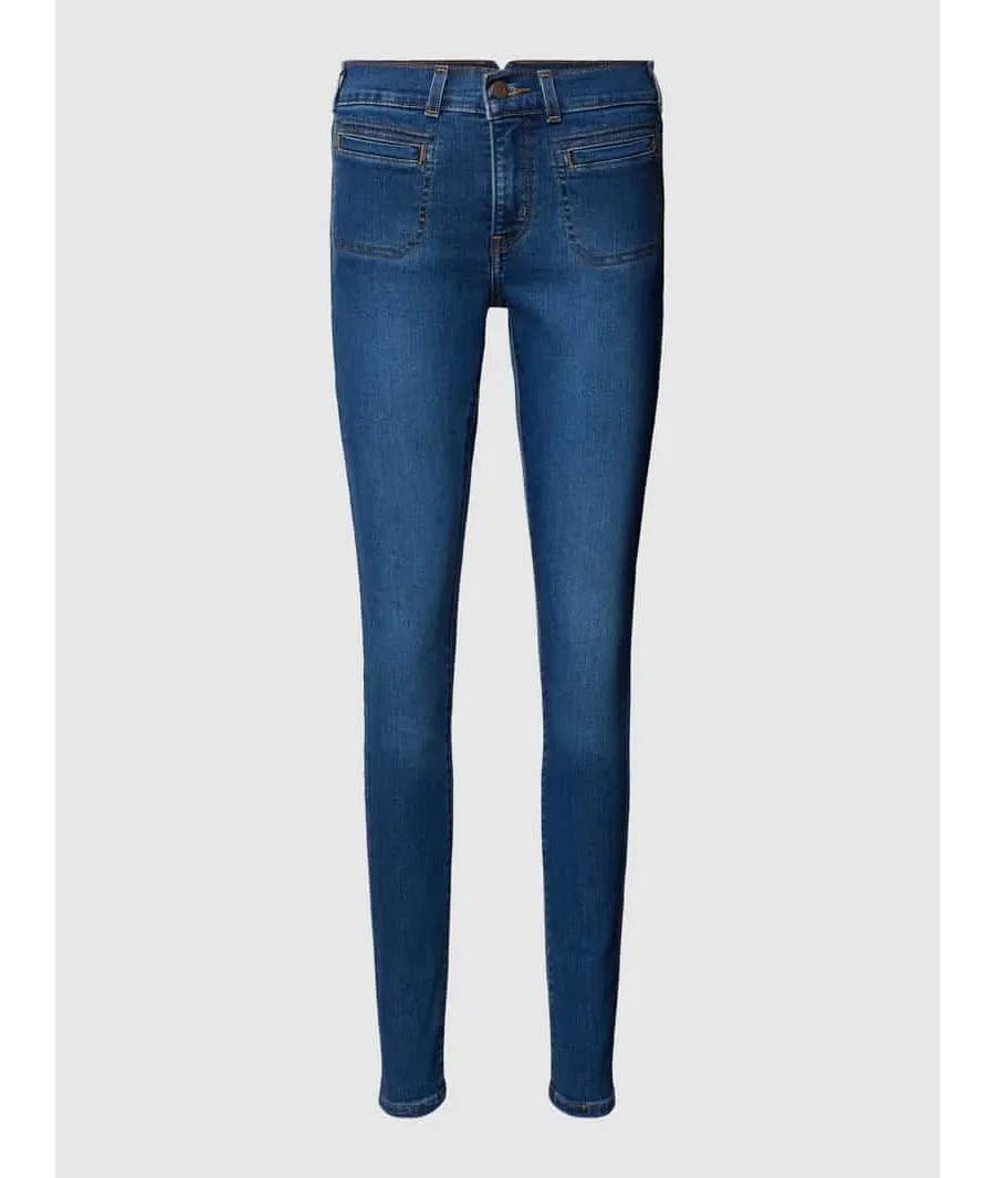 obrazek 1 Jeansy o kroju skinny fit ze szwami w kontrastowym kolorze