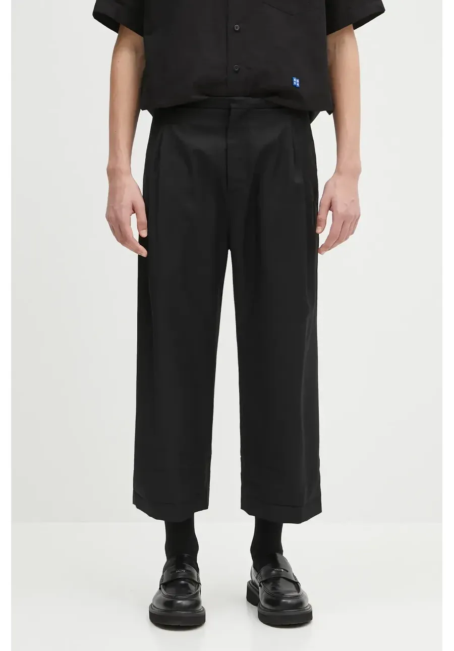 obrazek 1 Ader Error spodnie wełniane Apparel-Bottom męskie kolor czarny proste BO01SSSA0205BK