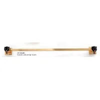 Picture Beautiful 24K gold towel rack with micro-cast enameled brass panthers - Il Paralume Marina