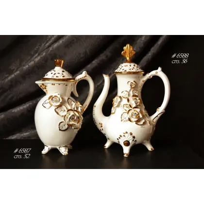 Picture Wonderful ceramic jugs with floral decorations