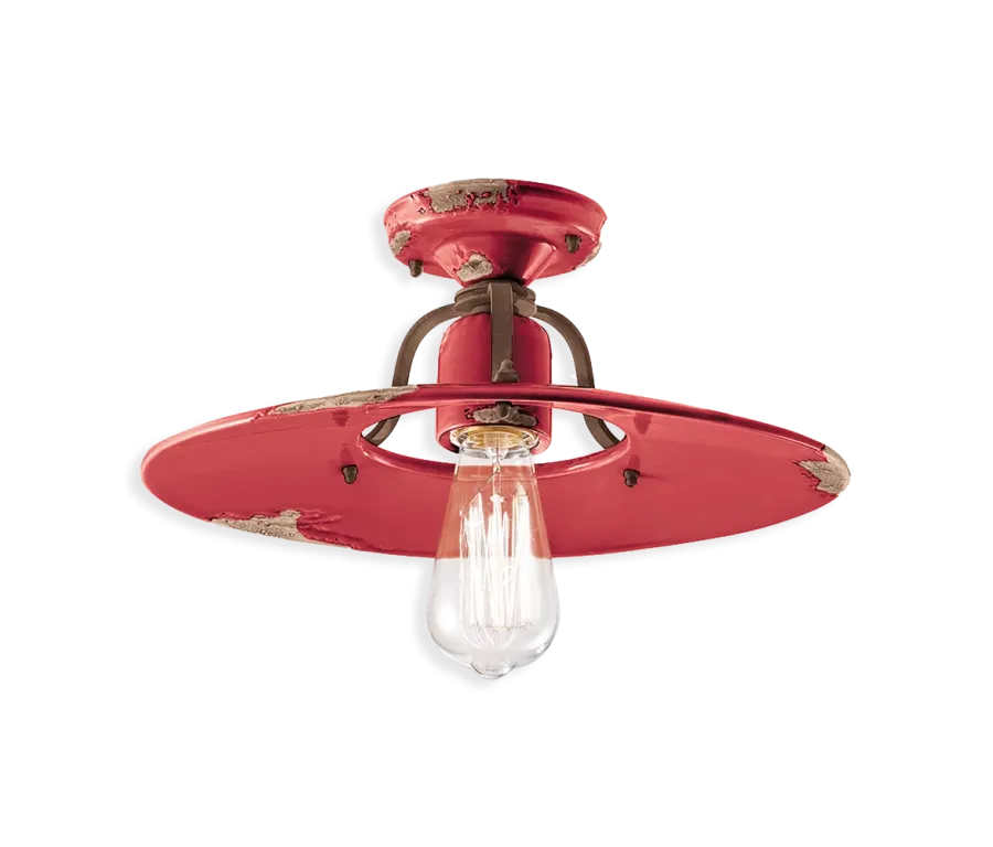 obrazek 6 Elegancka włoska lampa sufitowa-plafoniera retro