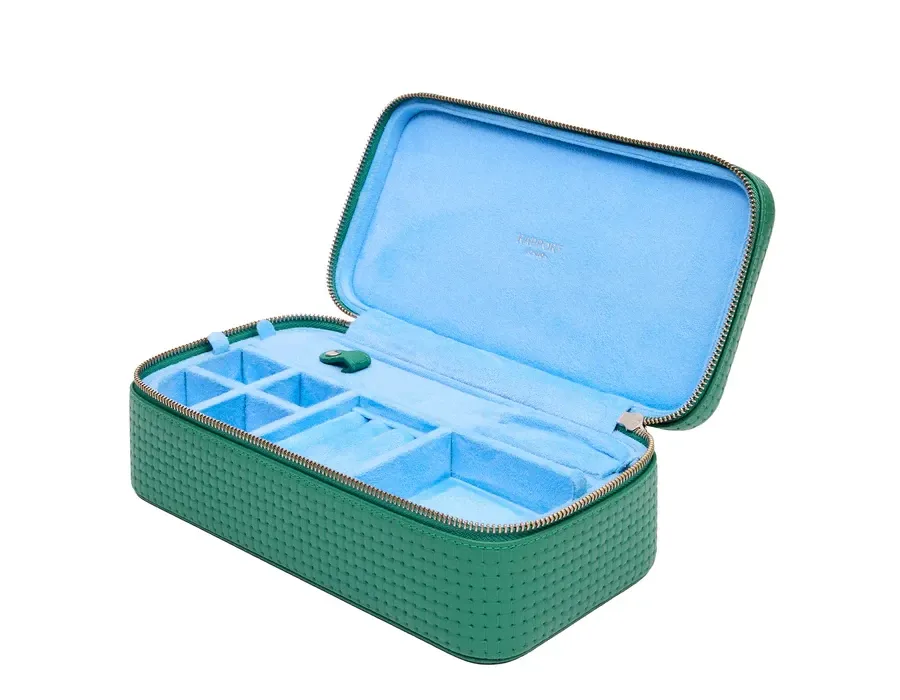 obrazek 3 Pudło na biżuterię z plecionej skóry