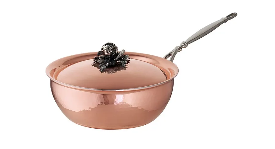picture 1 Original copper pot, decorated with silver