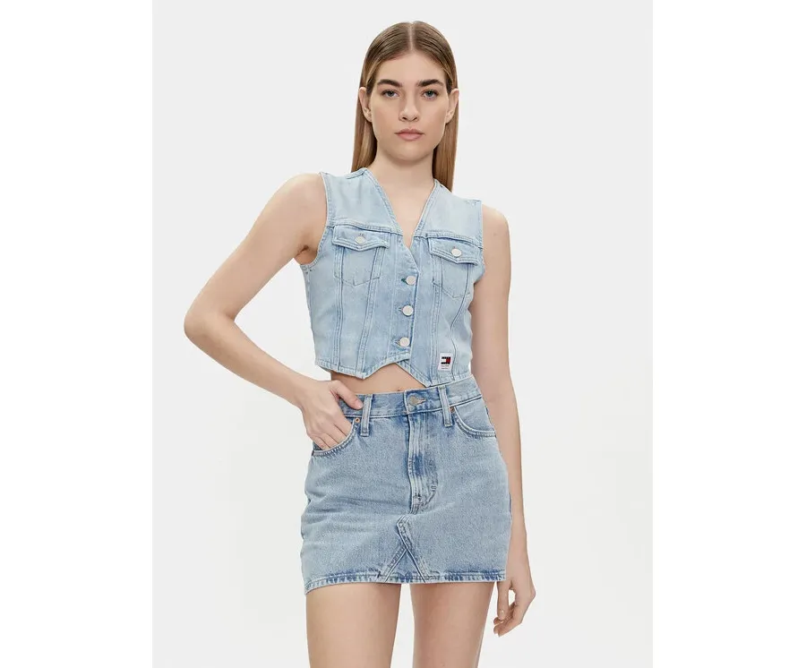 obrazek 1 Tommy Jeans Kamizelka DW0DW17684 Niebieski Regular Fit