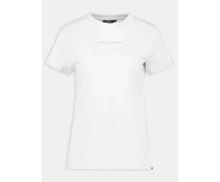 obrazek 1 Didriksons T-Shirt Ingarö 505542 Biały Regular Fit