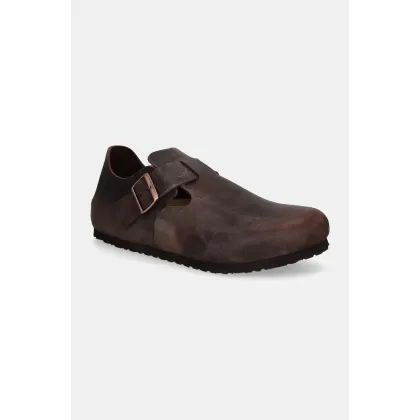 Zdjęcie Birkenstock półbuty nubukowe London Corduroy kolor brązowy 166531
