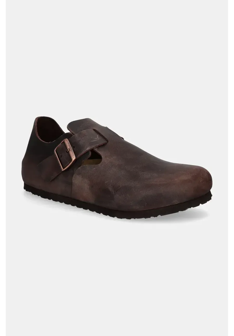 obrazek 1 Birkenstock półbuty nubukowe London Corduroy kolor brązowy 166531