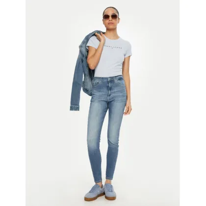 Zdjęcie Tommy Jeans T-Shirt Linear DW0DW18398 Błękitny Slim Fit