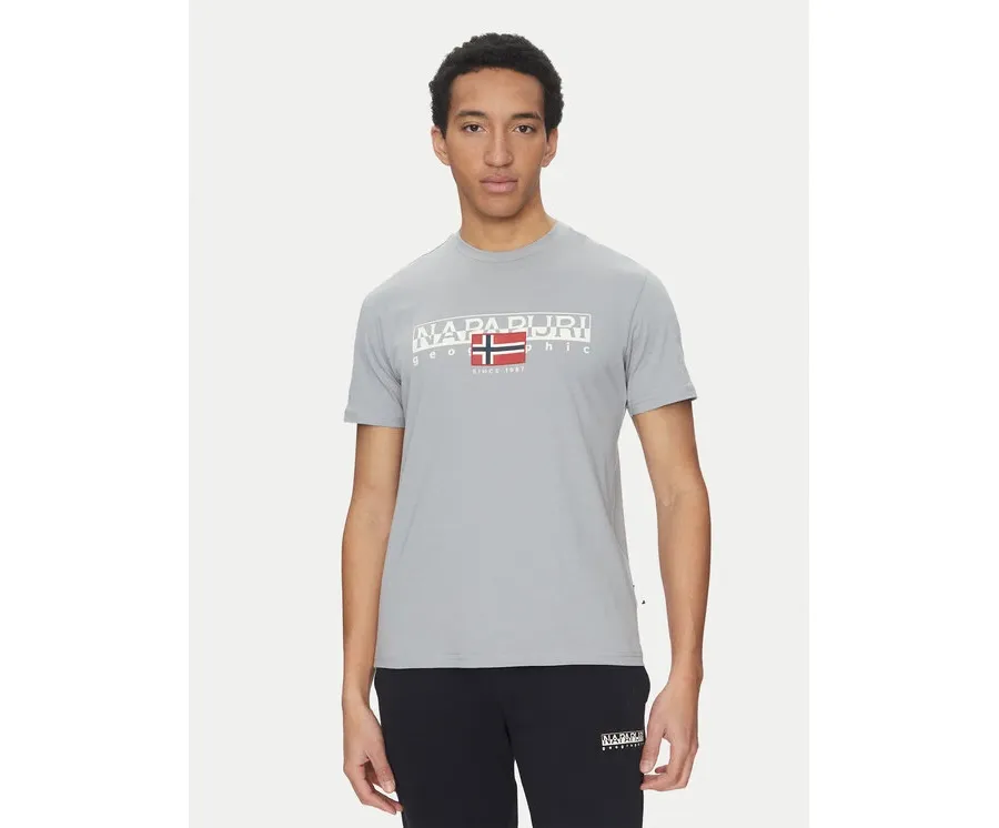 obrazek 1 Napapijri T-Shirt S-Aylmer NP0A4HTO Szary Regular Fit