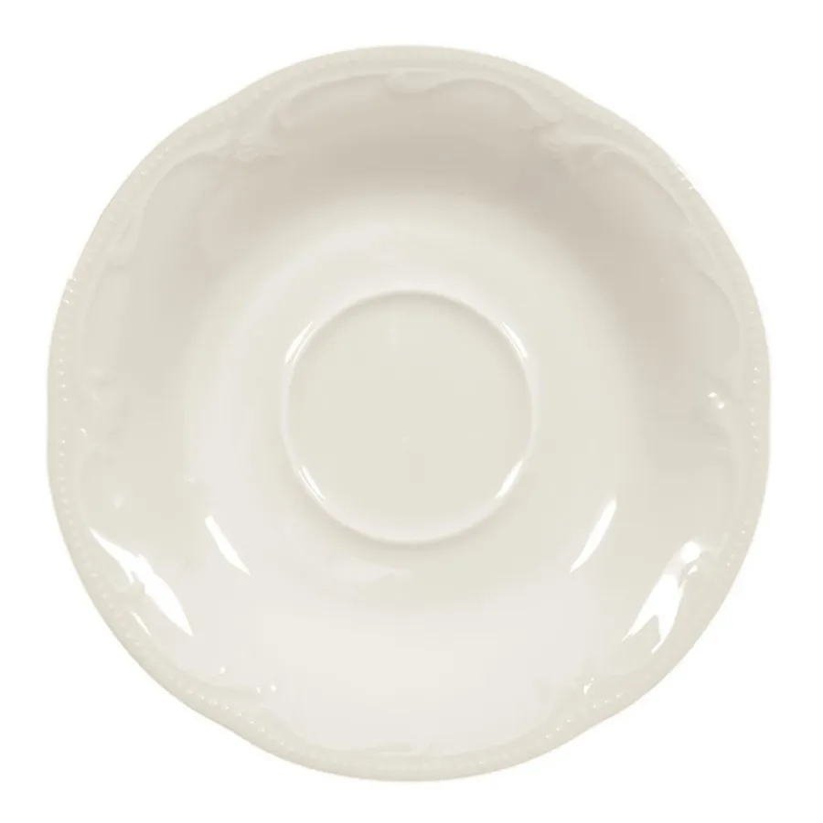 obrazek 1 Stylowy porcelanowy spodek 15 cm w stylu klasycznym – Seltmann Weiden