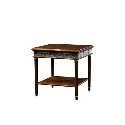 Zdjęcie Elegancki stolik ATENEA - orzech, srebro - do klasycznych wnętrz - Collecion Alexandra