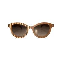 Picture Extravagant women's glasses made of walnut and maple wood - Legno Light