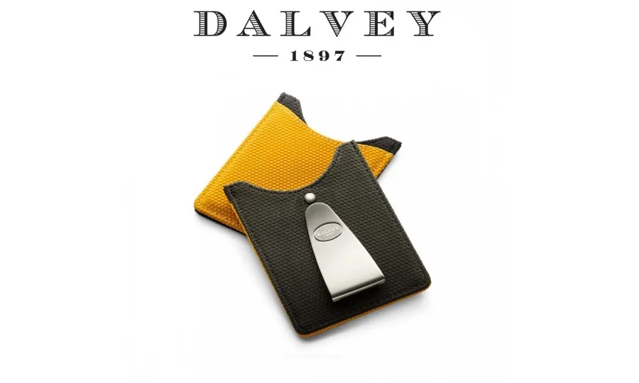 obrazek 1 Stylowy Skórzany Wizytownik Black Yellow Hex - Dalvey