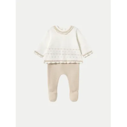 Zdjęcie Mayoral Komplet bluzka i półśpiochy 1587 Beżowy Regular Fit